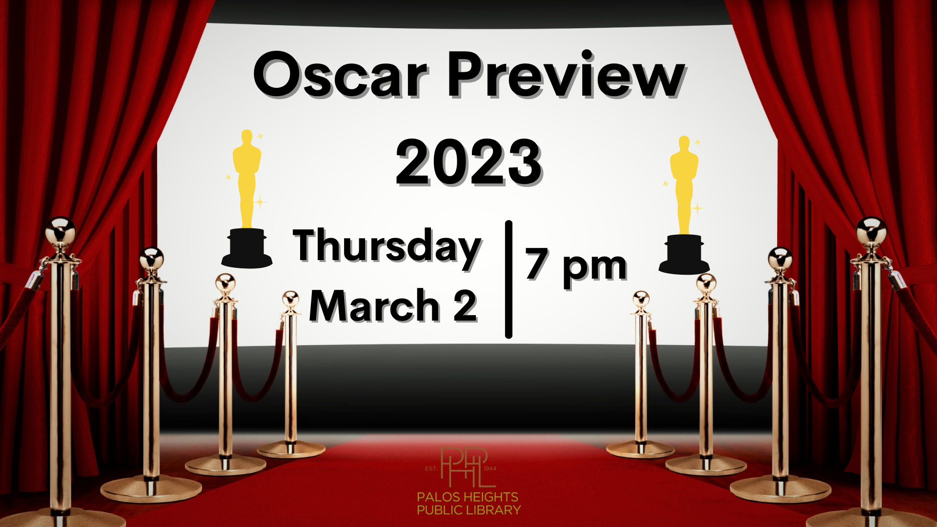 Oscar Preview 2023 Palos Heights Public Library